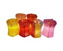 [Random color] Set of 5 Chinese/Japanese Style Hanging lantern Decorative Hollow Paper Lantern 14x15cm - Default