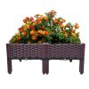 Plastic Raised Garden Bed, 2Pcs Planter Grow Boxes 14.5" H with Legs for Indoor & Outdoor Vegetable Fruit Flower Herb Growing Box - 2pcs with legs