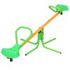 360 Degree Rotation Outdoor Kids Spinning Seesaw Sit and Spin Teeter Totter Outdoor Playground Equipment Swivel Teeter Totter for Backyard - as Pic