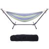 Free shipping  Hammock & Steel Frame Stand Swing Chair Home/Outdoor Backyard Garden Camp Sleep YJ - picture