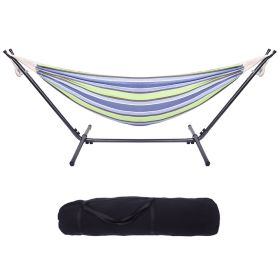 Free shipping  Hammock & Steel Frame Stand Swing Chair Home/Outdoor Backyard Garden Camp Sleep YJ - picture