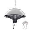 1500W Outdoor Hanging Patio Heater - Silver