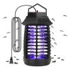 Bug Zapper Electric UV Mosquito Killer Lamp Insect Killer Light Pest Fly Trap Catcher  - Black