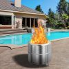 19.3*19.3*19.3in Smokeless Fire pit - Silver