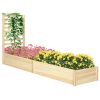 Wooden Planter,Flower shelf,Wood Planter Box - Natural Tone