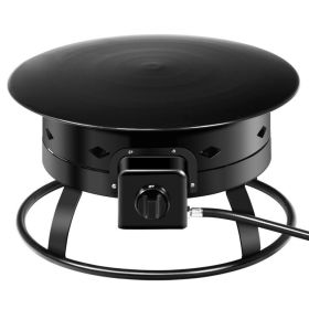 58,000BTU Firebowl Outdoor Portable Propane Gas Fire Pit with Cover and Carry Kit - Black