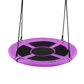 40 Inch Flying Saucer Tree Swing Indoor Outdoor Play Set - Purple