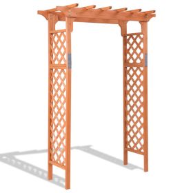 7 Feet Garden Wooden High Arbor Arch Plant Pergola - As shown in the picture