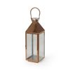 Noble House Tulsa 22" Modern Outdoor Stainless Steel Lantern in Rose Gold - Noble House