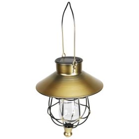 9" Bronze Outdoor Hanging Solar Lantern with Handle - Northlight