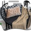 Cushioned Hammock Swing Chair with Hanging Kit - Black