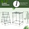 A-Frame Garden Cucumber Trellis with Netting for Climbing Plants Outdoor - Black