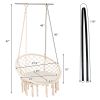 Cushioned Hammock Swing Chair with Hanging Kit - Beige