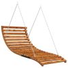 Swing Bed Solid Bent Wood with Teak Finish 45.3"x57.9"x18.1" - Brown