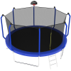 14FT Trampoline with Basketball Hoop, ASTM Approved Reinforced Type Outdoor Trampoline with Enclosure Net - as Pic