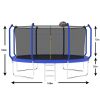 14FT Trampoline with Basketball Hoop, ASTM Approved Reinforced Type Outdoor Trampoline with Enclosure Net - as Pic