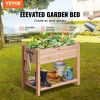 VEVOR Wooden Raised Garden Bed Planter Box 33.9x18.1x30" Flower Vegetable Herb - Default