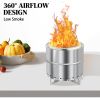 19.3*19.3*19.3in Smokeless Fire pit - Silver