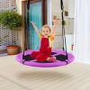 40 Inch Flying Saucer Tree Swing Indoor Outdoor Play Set - Purple