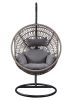 ACME Vinnie Patio Swing Chair with Stand, Fabric & Rope (1Set/3Ctn) 45088 - as Pic