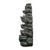 Outdoor Fountain 40.5inches High Rocks Outdoor Water Fountain with LED Lights - 40.5inches