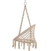 Swing Chair Handmade Macrame Swing Hammock Chair with Stand - as Pic