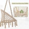 Swing Chair Handmade Macrame Swing Hammock Chair with Stand - as Pic