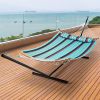 2-Person Heavy-Duty Hammock Stand with Storage Bag - black