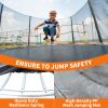 16FT Trampoline with Safety Enclosure Net, Outdoor Trampoline with Heavy Duty Jumping Mat and Spring Cover Padding for Kids and Adults - as Pic