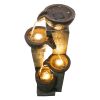 40inches Pots Outdoor Garden Water Fountain with Warm LED lights - 40inches