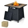 40,000 BTU 28 Inches Propane Gas Fire Pit Table With Cover - as show