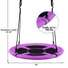 40 Inch Flying Saucer Tree Swing Indoor Outdoor Play Set - Purple