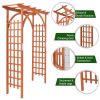 Garden Archway Arch Lattice Trellis Pergola for Climbing Plants and Outdoor Wedding Bridal Decor - As shown in the picture