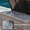 Direct Wicker Patio Brown Wicker Deck Box in Steel Frame with Storage Function - Steel