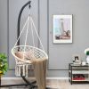 Cushioned Hammock Swing Chair with Hanging Kit - Beige