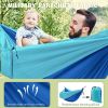 1pc Outdoor Camping Hammock; Portable Nylon Parachute Hammock 106*55in - 106*55in Orange And Gray