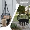 Cushioned Hammock Swing Chair with Hanging Kit - Black