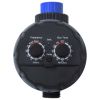 Single Outlet Water Timer with Ball Valves - Black