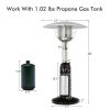 11,000 BTU Portable Tabletop Propane Patio Standing Heater - Black