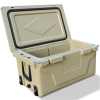 Khaki color ice cooler box 65QT camping ice chest beer box outdoor fishing cooler - as Pic