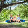 60 Inch Saucer Surf Outdoor Adjustable Swing Set - Blue