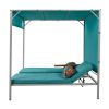 U_STYLE Outdoor Patio Sunbed Daybed with Cushions, Adjustable Seats - as Pic