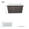 Direct Wicker Patio Brown Wicker Deck Box in Steel Frame with Storage Function - Steel