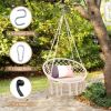 Cushioned Hammock Swing Chair with Hanging Kit - Beige