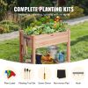 VEVOR Wooden Raised Garden Bed Planter Box 33.9x18.1x30" Flower Vegetable Herb - Default