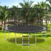 16FT Trampoline with Safety Enclosure Net, Outdoor Trampoline with Heavy Duty Jumping Mat and Spring Cover Padding for Kids and Adults - as Pic