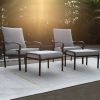 Patio Furniture Set 6 Pieces Outdoor Sectional Sofa Conversation Set with Ottomans, Metal Frame Loveseat - as Pic