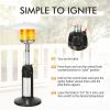 11,000 BTU Portable Tabletop Propane Patio Standing Heater - Black