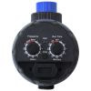 Single Outlet Water Timer with Ball Valves - Black